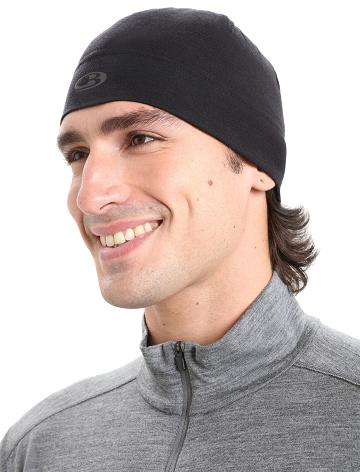 Czapki Icebreaker Unisex Merino Chase Beanie Męskie Czarne | PL 1848NWYB